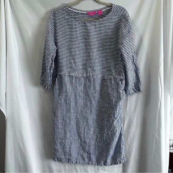 linen dress luxury The Alma Dress in Cocoa & Lilac — Embroidered Linen Dress